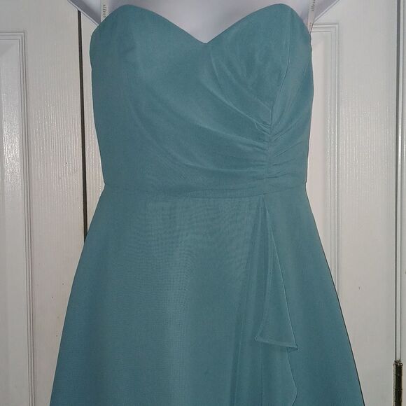 Alfred Angelo Style# 7176 Strapless chiffon beyond the sea dress Sz 4 NWOT - Picture 3 of 11